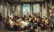 Thomas Couture The Romans of the Decadence oil painting on canvas